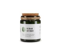 KDMD Greenman Cedar Citrus Soy Candle with Wood Wick Crackle in Green KDMD Green