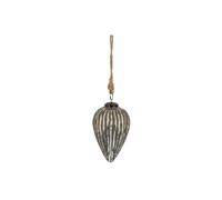 KDMD Grey Metallic Cone Bauble - Modern Luxury Christmas Decor KDMD Grey