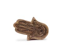 KDMD Hamsa Black Engraved Long Tray 30x20.5x2.5cm - Elegant Display Piece in Brown | Size: 30x20.5x2.5 cm KDMD Brown 30x20.5x2.5 cm