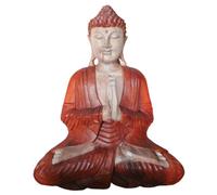 KDMD Hand Carved Buddha Statue - 40cm Welcome in Brown KDMD Brown