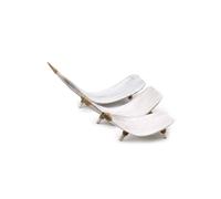 KDMD Handcrafted Whitewash Coconut Leaf Fruit Bowl Set - Coastal Decor in White KDMD White