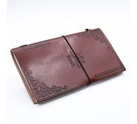 KDMD Handmade Leather Journal - My Bucket List Book - Brown (80 pages) KDMD Brown