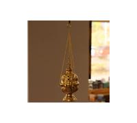 KDMD Hanging Brass Incense Burner-Made in India, Sacred Aromatherapy Decor in Gold KDMD Gold