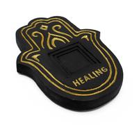 KDMD Healling Incense Plate - Black & Gold Lava-Stone Effect KDMD Gold