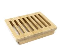 KDMD Hemu Wood Soap Dish - Box in Brown KDMD Brown