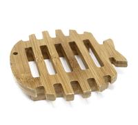 KDMD Hemu Wood Soap Dish - Fish in Brown KDMD Brown