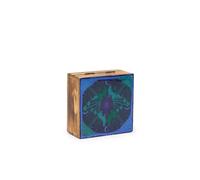 KDMD Hop Hare Small Enameled Square Box - Wolf & Moon in Blue KDMD Blue