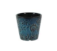 Ice Hortus Cairns Stamped Pot 22 X 21.5Cm - Blue