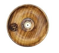 KDMD Incense Stick & Cone Burner Disc - Om in Brown KDMD Brown