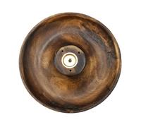 KDMD Incense Stick & Cone Burner Disc - Plain in Brown KDMD Brown