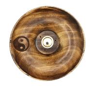 KDMD Incense Stick & Cone Burner Disc - Yin & Yang in Brown KDMD Brown