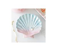 KDMD Iridescent Seashell Trinket Dish Coastal Jewelry & Accessory Holder in Blue KDMD Blue
