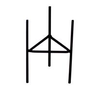 KDMD Iron Botanical Candle Holder in Black KDMD Black