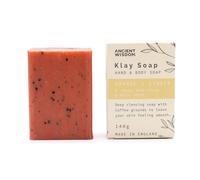 Natural Vegan-Friendly Klay Soaps | UK Made with Shea Butter, Kaolin Clay & Essential Oils Scented Soap Bars - Citrus, Lavender, Sandalwood | Exfoliating & Moisturizing (Orange and Ginger)