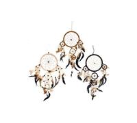 Large Handcrafted Bali Dreamcatcher - Cream, Coffee & Chocolate Colors