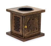KDMD Large Mango Box Burner - Elephant in Brown KDMD Brown