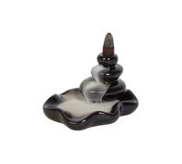 KDMD Large Pebbles Backflow Incense Burner in Black KDMD Black