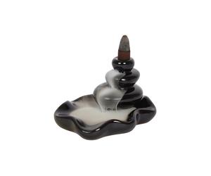 KDMD Large Pebbles Backflow Incense Burner in Black KDMD Black