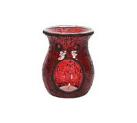 KDMD Large Red Crackle Glass Oil Burner KDMD Red