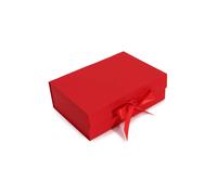 KDMD Large Red Flat Pack Gift Box - Elegant & Sturdy for Special Occasions KDMD Red