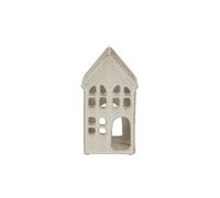 KDMD Large White Ceramic House Tea Light Holder - Winter Decor & Ambiance KDMD White