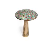 KDMD Large Wooden Mushroom Decor-Mediterranean Tile Pattern Statement Piece KDMD Multicolor