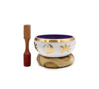 KDMD Large Yin & Yang Singing Bowl Set - 14cm in White KDMD White