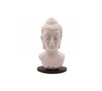 Lavender Crackle Buddha Bust Table Lamp With Oval Base