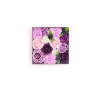 KDMD Lavender Rose & Carnation Gift Box Purple Floral Soap Arrangement