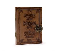 KDMD Leather Journel - Plain Paper - Work & Dream Big in Brown KDMD Brown