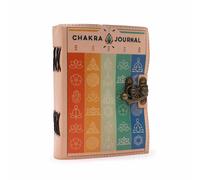 KDMD Leather Seven Chakra Colours Deckle-edge Notebook KDMD Multicolor