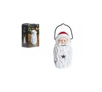 KDMD Light Up Santa Lantern 13.5cm 3 Pack in White KDMD White
