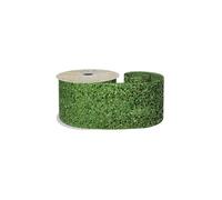 KDMD Lime Green Glitter Wired Ribbon 63mm x 10 yards KDMD Lime