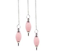 KDMD Lingam Shaped Gemstone Pendulum - Rose Quartz in Pink KDMD Pink