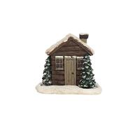 KDMD Log Cabin Incense Cone Burner in Brown KDMD Brown