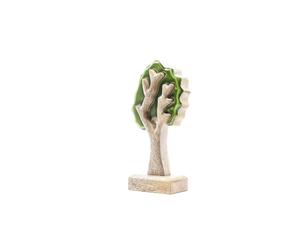 KDMD Lost in the Forest 3D Wooden Tree Decor - Mango Wood, 20x10cm in Dark Green | Size: 20x10 cm KDMD Dark Green 20x10 cm