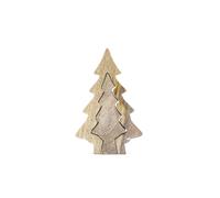 KDMD Lost in the Forest Small Tree Wooden Decor-Mango Wood & Enamel, 15x10cm in Beige | Size: 15x10 cm KDMD Beige 15x10 cm