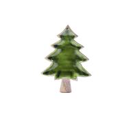 KDMD Lost in the Forrest Enamel Tree Wooden Bowl - 25x19cm, Mango Wood in Dark Green | Size: 25x19 cm KDMD Dark Green 25x19 cm