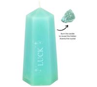 KDMD Luck Crystal Candle with Rough Green Aventurine KDMD Green