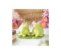 KDMD Luna Frog Salt & Pepper Shakers - Cute Ceramic Kitchen Decor in Green KDMD Green