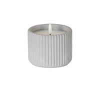 KDMD Luxe Collection Natural Glow Chalk Ribbed LED Candle - Medium in White KDMD White