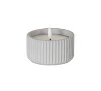 Luxe Collection Natural Glow Chalk Ribbed Small Led Candle