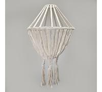 KDMD Macrame Large Drop Chandelier - Natural in White KDMD White
