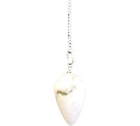 KDMD Magic Pendulum - Rainbow Moonstone in White KDMD White