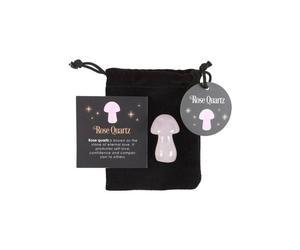 KDMD Magical Rose Quartz Crystal Mushroom in Cream KDMD Cream