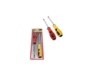 KDMD Magnetic Slotted Cross Screwdriver Set 15cm 2 Piece Tip KDMD Multicolor