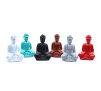 KDMD Matt Mini Buddha (Assorted Colours) - (Set of 6) KDMD Multicolor