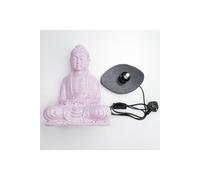 KDMD Meditation Buddha Lamp Cherry Crackle Oval Stand in Pink KDMD Pink