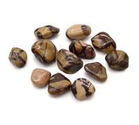 KDMD Medium African Tumble Stones - Jasper Nguni - (Set of 12) in Brown KDMD Brown One Size