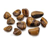 KDMD Medium African Tumble Stones - Tigers Eye - Golden - (Set of 12) in Brown KDMD Brown One Size